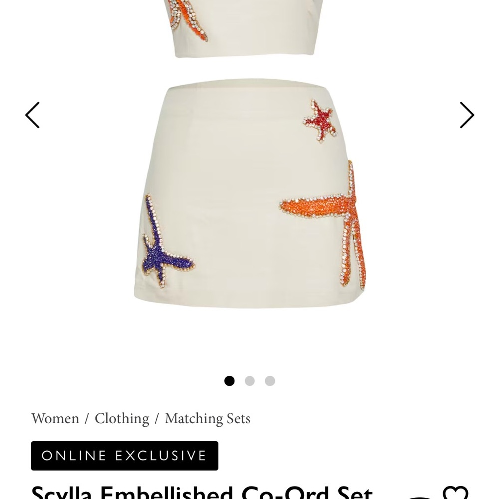 Scylla Embellished Co-Ord Set Beige BY FELIZIA from wolf and badger